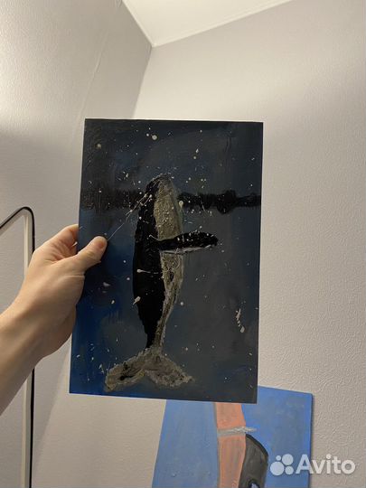 Картина маслом на холсте «Кит»