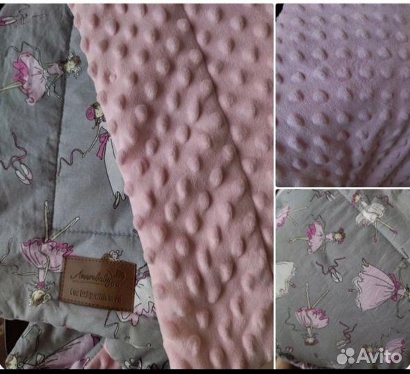 Двусторонний плед для новорожденного