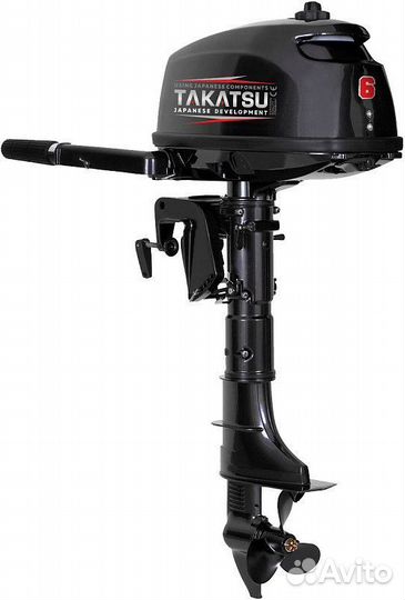 Лодочный мотор takatsu T6HS +бак 12Л