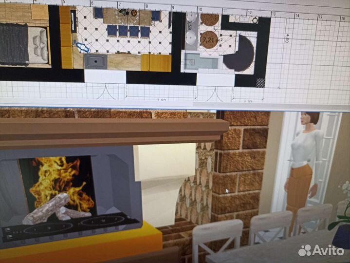 Расстановка мебели онлайн планировка, Зd виды