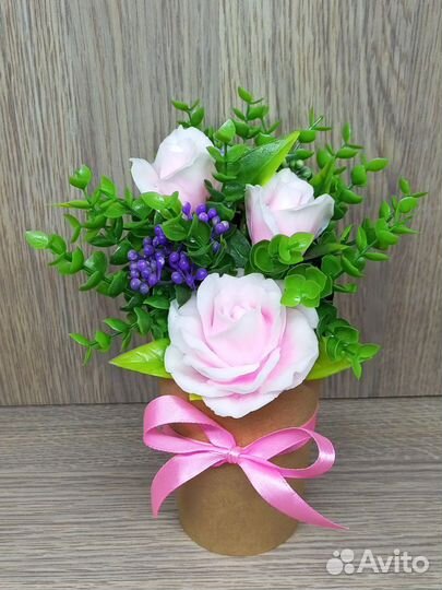 Букет цветов из мыла ручной работы ко Дню учителя