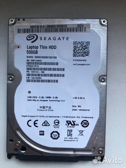 Жесткий диск seagate laptop thin hdd 500gb