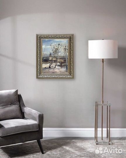 Копия картины А. Саврасова «Грачи прилетели»