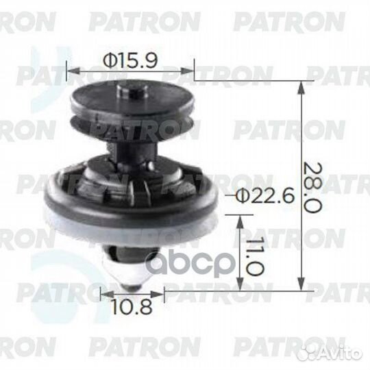 Клипса пластмассовая (упаковка 100шт) Audi, Sea