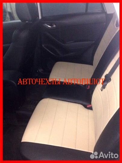 Чехлы Автопилот Mazda CX-5 1 из экокожи чёрно-беже