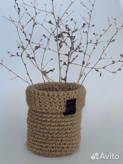 Подставка для кухонных принадлежностей джутовая