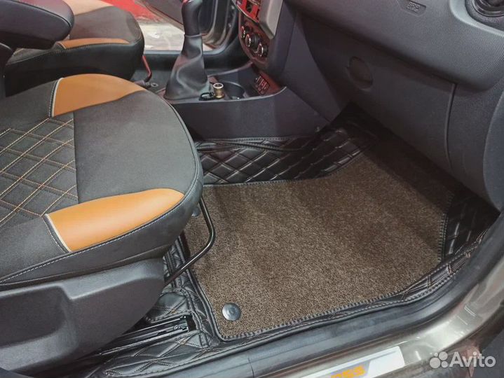 Автомобильные коврики из экокожи