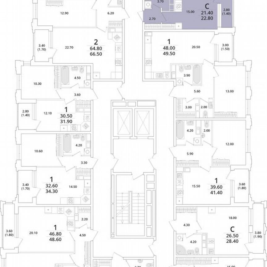 Квартира-студия, 22,7 м², 11/13 эт.