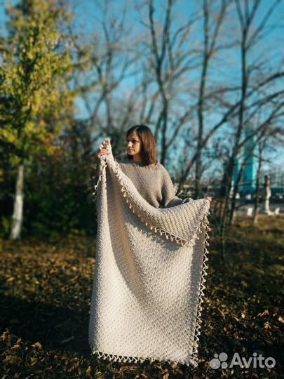 Плед вязаный