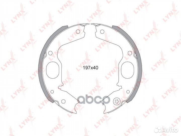 Колодки тормозные барабанные BS-5505 lynxauto