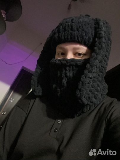 Балаклава с ушками зайца