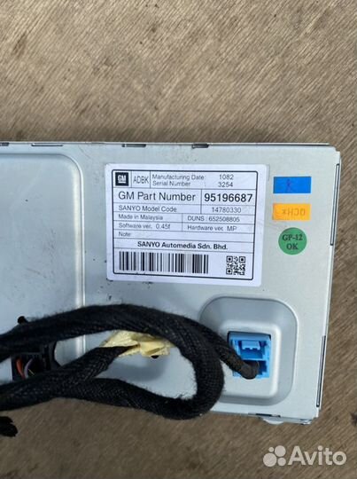 Дисплей мультимедии Opel Chevrolet