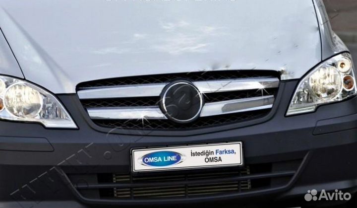 Накладки на переднюю решётку Mercedes Vito 639