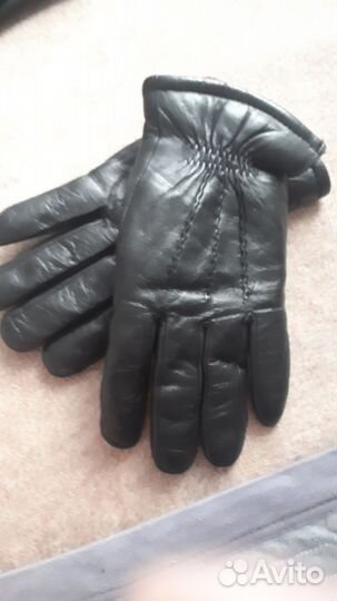 Перчатки кожаные зимние мужские