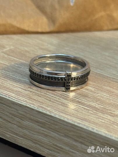 Кольцо серебро мужское 925