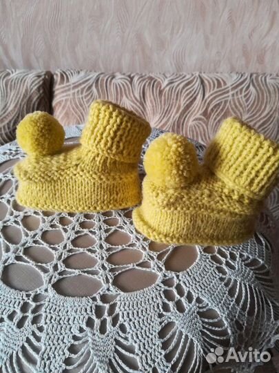 Пинетки новые вязаные ручная работа