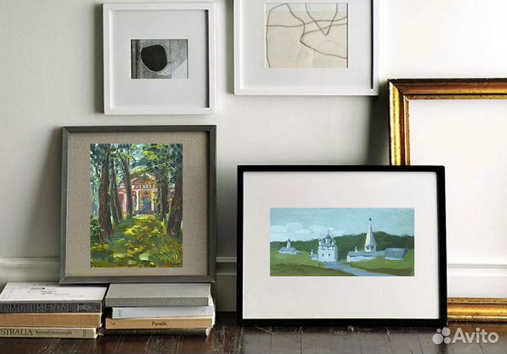 Картина маслом Лето в городе