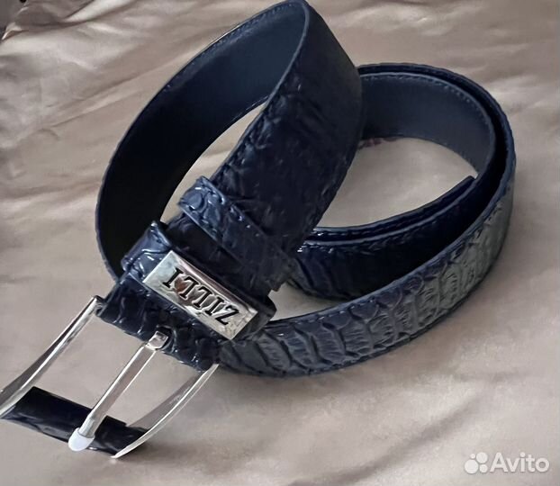 Zilli ремень кожа под рептилию синий цвет