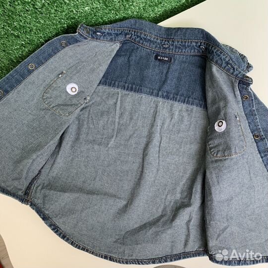 Рубашка джинсовая kiabi 74 80