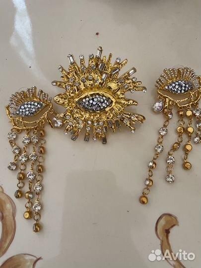 Комплект серёжки и кольцо