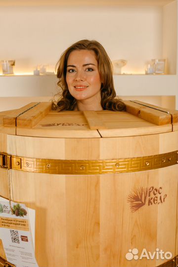 Кедровая фитобочка диаметром 89 см