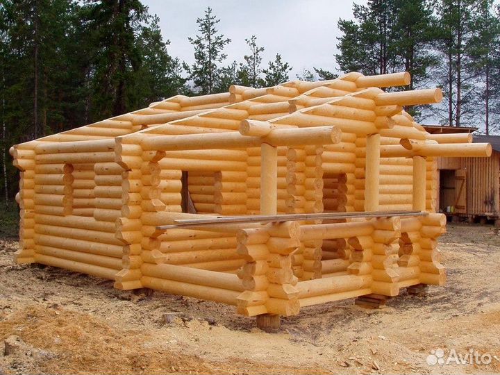 Кругляк зимний сруб дома бани оцб Профбрус