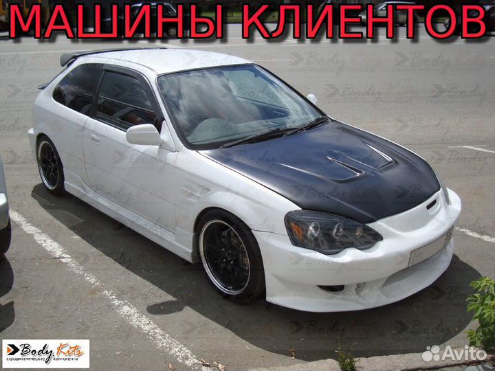 Передний бампер Acura RSX для Honda Civic EK 96-00