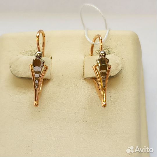 Золотые серьги СССР 583 пробы 2,48