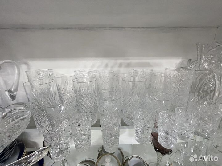 Набор стаканов хрусталь