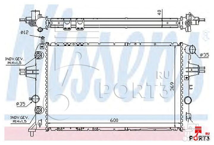Радиатор opel astra g, zafira a