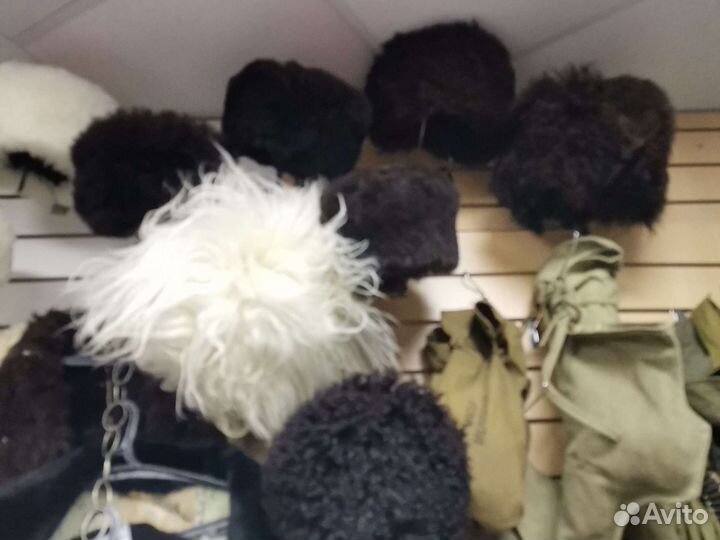 Кубанка белая с синей вставкой