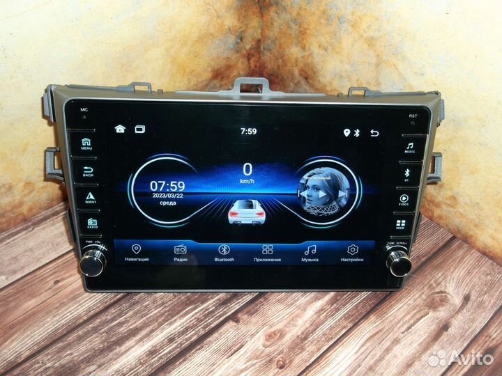 Магнитола Toyota Corolla E150 Android с крутилками