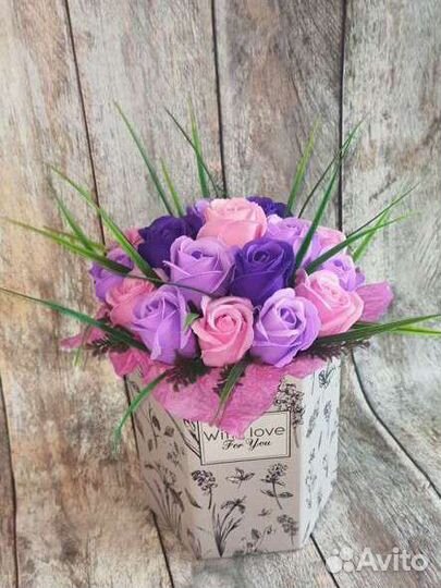 Композиции из мыльных цветов