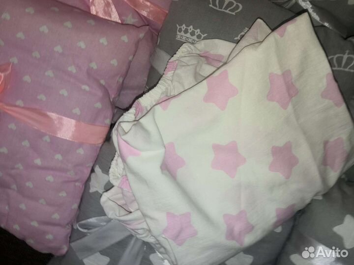 Бортики в кроватку 12 штук (+подарок)