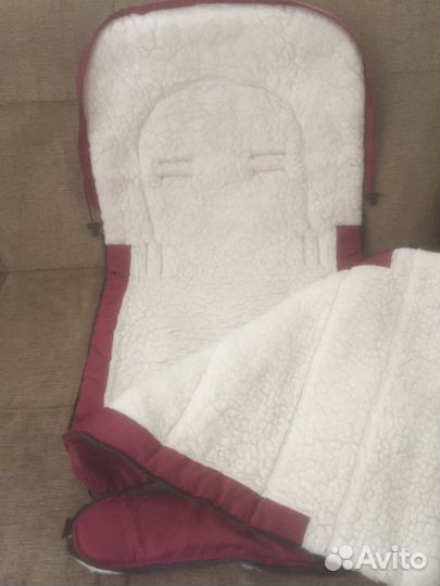 Зимний конверт в коляску на овчине