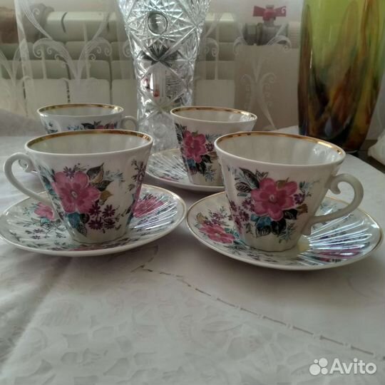 Чашка с блюдцем Дулево