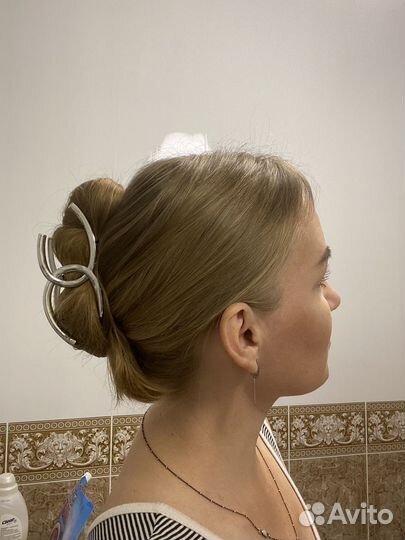 Крабик для волос металлический большой