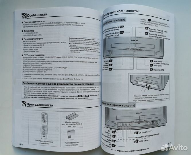 Инструкция/руководство sharp VT-21dv30ru