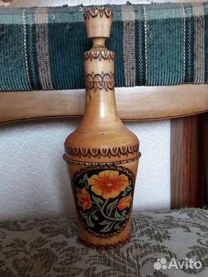 Бутылка в деревянном футляре СССР