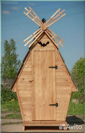 Уличный туалет деревянный елю 963