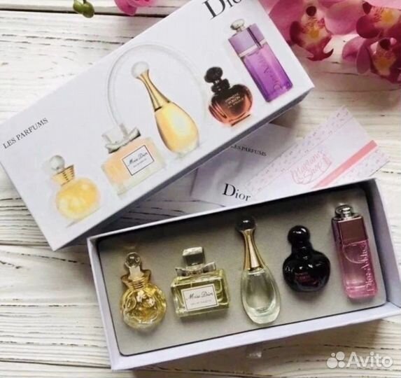 Подарочный набор духов dior LES parfums 5 в 1