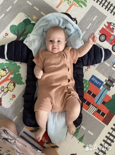 Конверт зимний для новорожденного