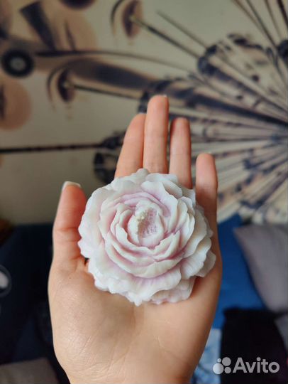 Свеча цветок пион