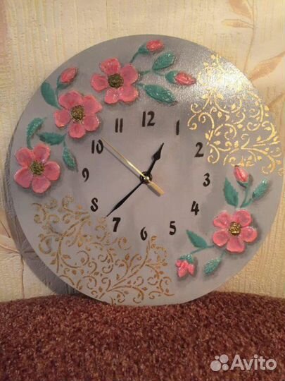 Часы настенные ручной работы
