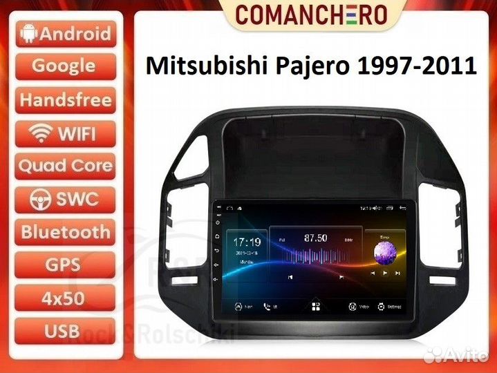 Магнитола Mitsubishi Pajero 1997-2011 Android