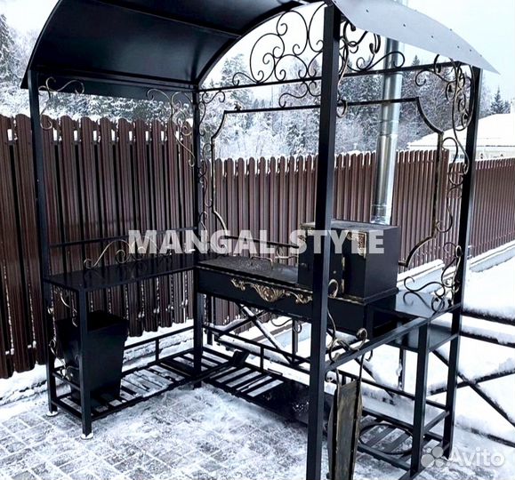 Мангал с крышей