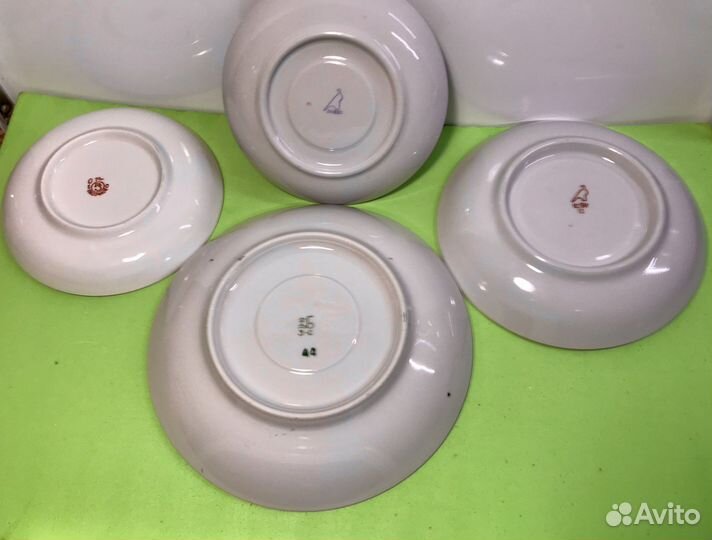 Чайные блюдца/салатник СССР Дулево/Песочное