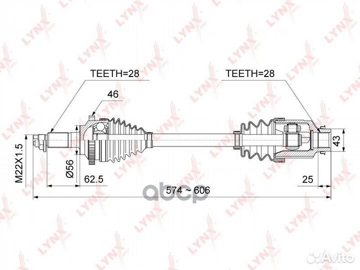 Привод в сборе ма lynxauto CD-1016A CD-1016A LY