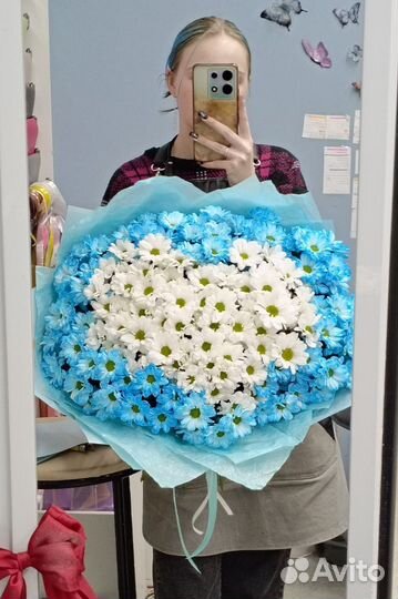 Букет из кустовых хризантем