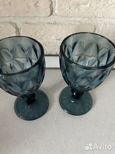 Фужеры из синего стекла